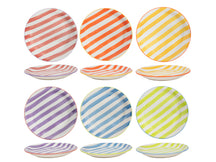 Cookinglife Juego de vajilla Summer Vibes 18 piezas / 6 personas - 6 platos llanos, 6 platos de desayuno y 6 platos hondos