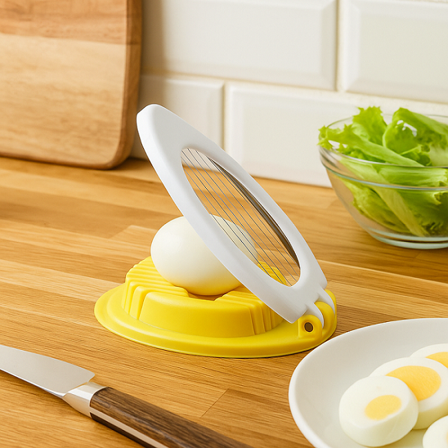 Cortador de huevos Cookinglife Plástico amarillo