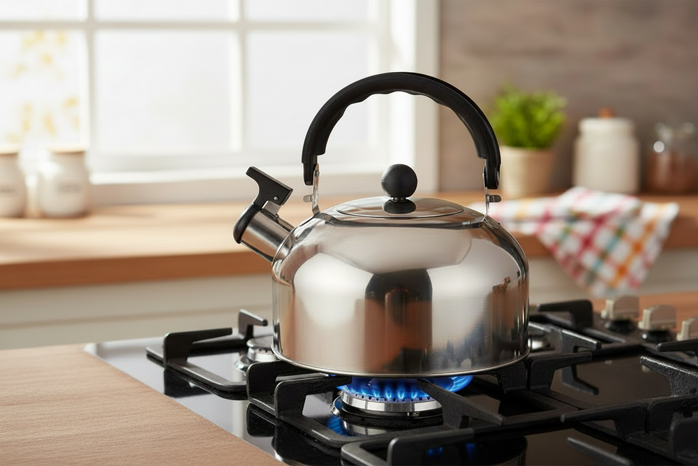 Cookinglife Hervidor de agua de acero inoxidable 2 litros - Tetera para té y café