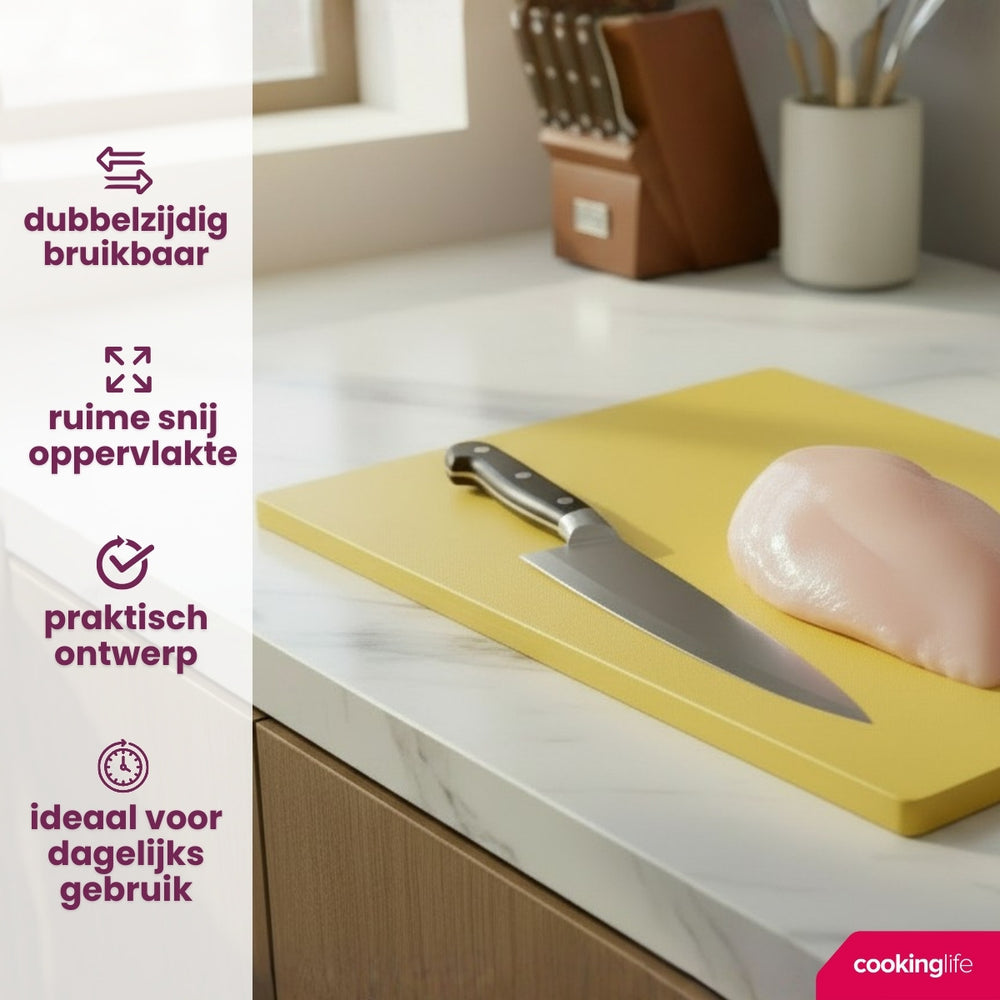 Cookinglife Tabla de cortar HACCP Amarilla 45 x 30 cm - para aves