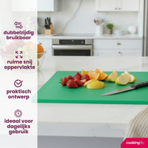 Cookinglife Tabla de cortar HACCP Verde 45 x 30 cm - para verduras y frutas