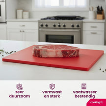 Cookinglife Tabla de cortar HACCP Roja 45 x 30 cm - para carne