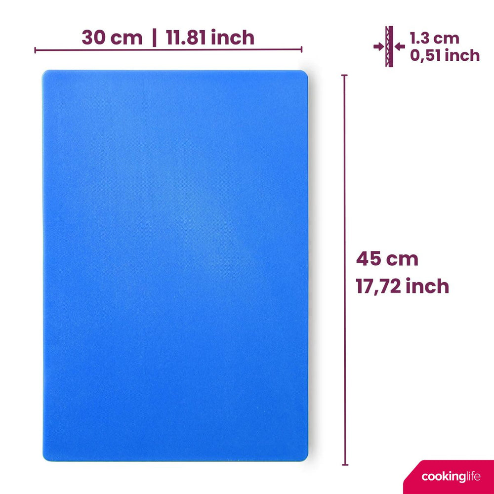 Cookinglife Tabla de cortar HACCP Azul 45 x 30 cm - para pescado
