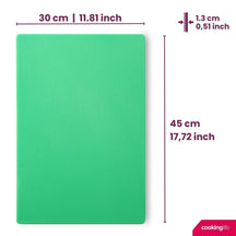 Cookinglife Tabla de cortar HACCP Verde 45 x 30 cm - para verduras y frutas