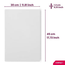 Cookinglife Tabla de cortar HACCP Blanca 45 x 30 cm - para lácteos y pan