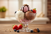 Cookinglife Copas de Cristal para Helado 200 ml - 3 unidades - Ideal para Helados y Postres