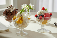Cookinglife Copas de Cristal para Helado 200 ml - 3 unidades - Ideal para Helados y Postres