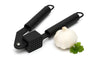 Cookinglife Prensa de ajo negro 19 cm - Prensa para ajo fresco - Fácil de limpiar - Parte prensadora de acero inoxidable resistente - Mangos cómodos de plástico - Duradero y elegante - 190 x 50 x 30 mm - Utensilios de cocina - Accesorios de cocina