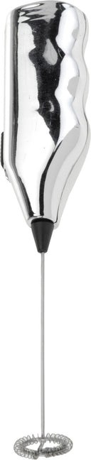 Cookinglife Espumador de leche cromado 20 cm - Espumador de leche manual para especialidades de café