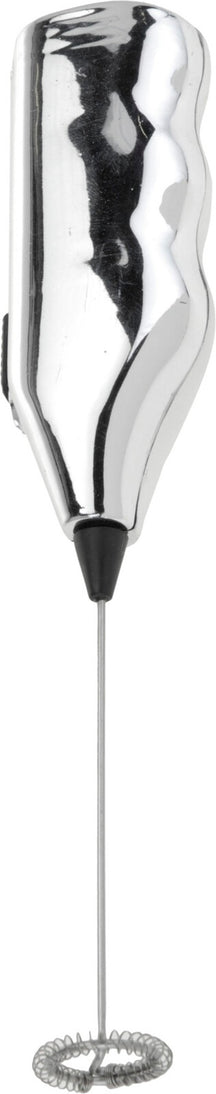 Cookinglife Espumador de leche cromado 20 cm - Espumador de leche manual para especialidades de café