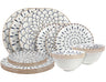 Cookinglife Serviesset Noria 18-delig / 6 personas - 6 platos de cena, 6 platos de desayuno y 6 cuencos