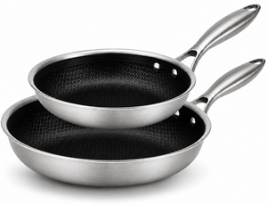 Set de sartenes Cookinglife HexaCook - Sartén híbrida 2 piezas ø 24 y 28 cm - ANTIADHERENTE - apta para todas las fuentes de calor - recubrimiento antiadherente cerámico