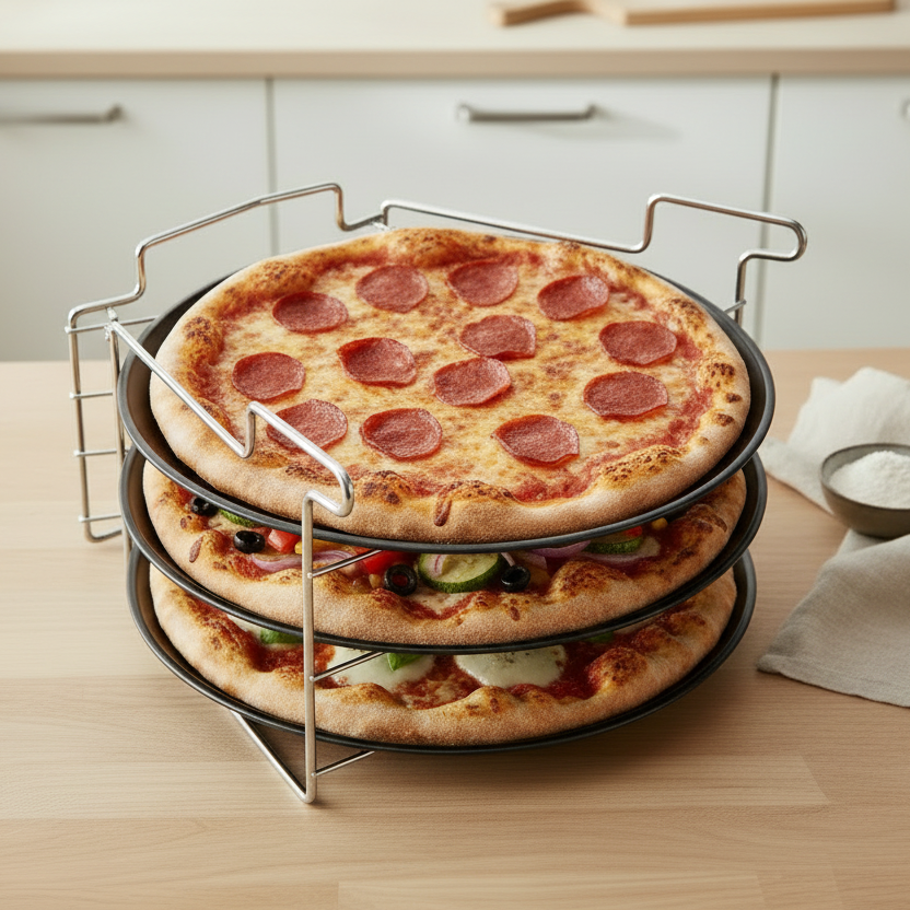 Bandeja para Pizza Cookinglife Ø 32 cm Metal - Antiadherente Juego de 4 piezas
