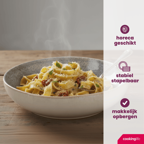 Cookinglife Platos Profundos / para Pasta Serene Blue ø 23 cm - Cerámica - 4 piezas
