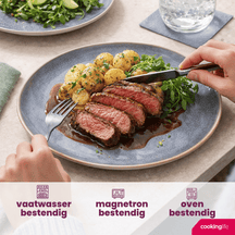 Cookinglife Platos de cena Serene Azul ø 28 cm - Cerámica - 4 piezas