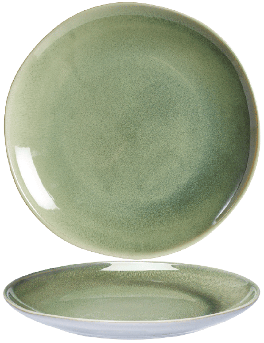 Cookinglife Platos de Cena Serene Green ø 28 cm - Cerámica - 4 piezas