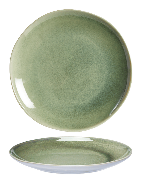 Cookinglife Platos de Desayuno / Postre Serene Green ø 20 cm - Cerámica - 4 piezas