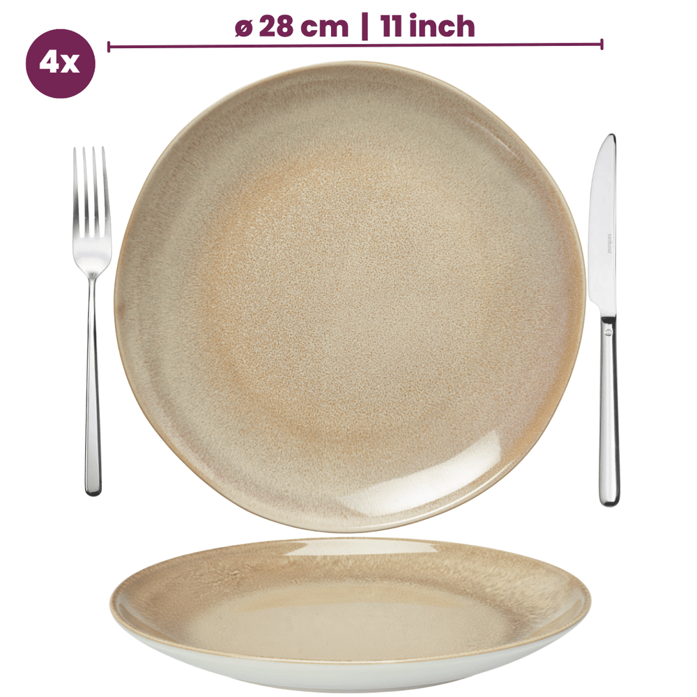 Platos llanos Serene Arena ø 28 cm - Loza - 4 unidades
