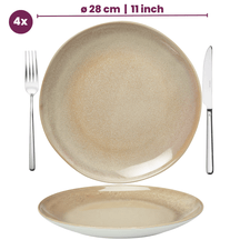 Platos llanos Serene Arena ø 28 cm - Loza - 4 unidades