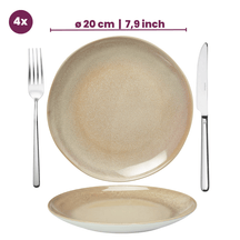 Cookinglife Platos de desayuno / Platos de postre Serene Arena ø 20 cm - Cerámica - 4 piezas