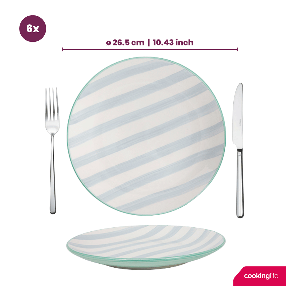 Cookinglife Platos para Cena Spring Vibes ø 26.5 cm - 6 Piezas