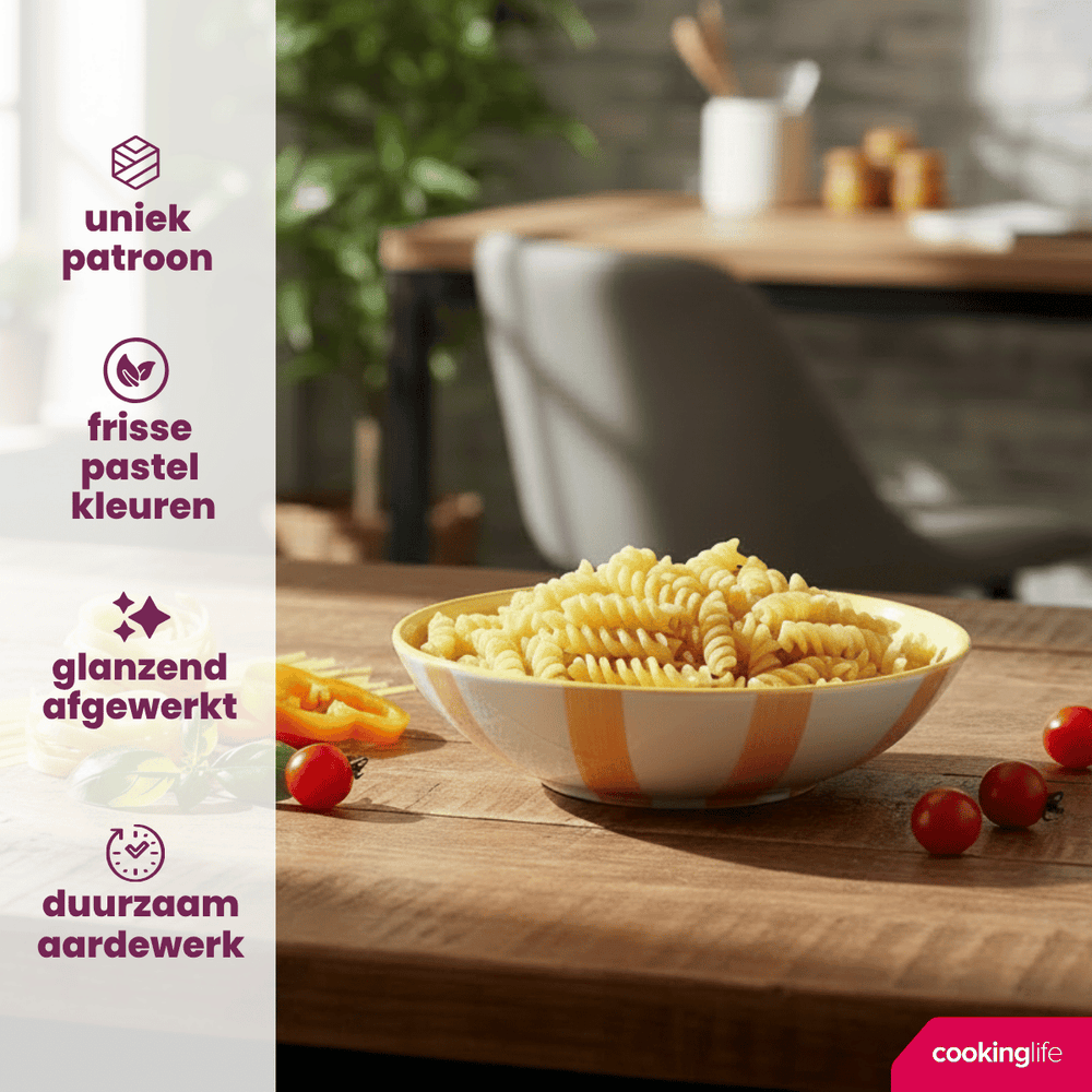 Cookinglife Platos Profundos / Platos para Pasta Spring Vibes ø 21 cm - 6 Piezas