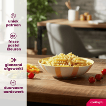 Cookinglife Platos Profundos / Platos para Pasta Spring Vibes ø 21 cm - 6 Piezas