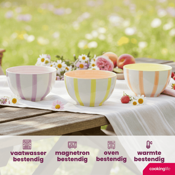 Cookinglife Cuencos para Sopa / Cuencos Spring Vibes ø 14 cm - 6 Piezas