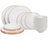 Cookinglife Juego de vajilla Stratton 18 piezas / 6 personas - 6 platos de cena, 6 platos de desayuno y 6 cuencos