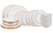 Cookinglife Juego de vajilla Stratton 24 piezas / 6 personas - 6 platos de cena, 6 platos de desayuno, 6 platos hondos y 6 cuencos