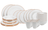 Cookinglife Juego de vajilla Stratton 30 piezas / 6 personas - 6 platos de cena, 6 platos de desayuno, 6 platos hondos, 6 cuencos y 6 tazas