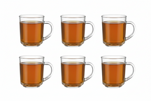 Vasos para Té Cookinglife 220 ml Vidrio Transparente - Juego de 6 para Bebidas Calientes