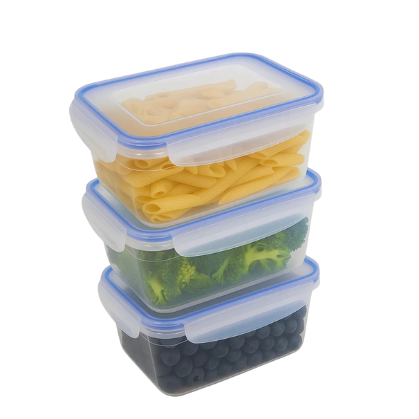 Recipiente hermético Cookinglife Clip & Fresh 1.1 litros - 18 x 13.5 x 8 cm - 3 unidades