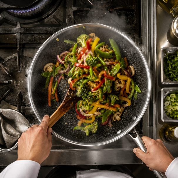 Sartén Wok Cookinglife HexaCook - Sartén híbrida ø 28 cm - ANTIADHERENTE - apta para todas las fuentes de calor - recubrimiento antiadherente cerámico