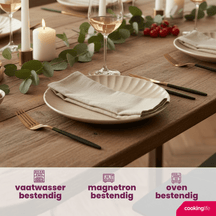 Cookinglife Platos para cena Cardida Beige ø 26 cm - 6 piezas