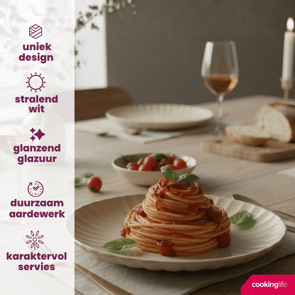 Cookinglife Platos para cena Cardida Beige ø 26 cm - 6 piezas