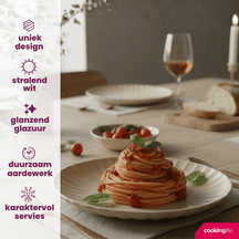 Cookinglife Platos para cena Cardida Beige ø 26 cm - 6 piezas