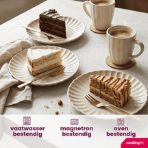 Cookinglife Platos para desayuno / Platos para postre Cardida Beige ø 19.5 cm - 6 piezas