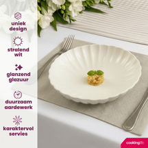 Platos hondos / para pasta Cookinglife Cardida Off White ø 20 cm - 6 unidades