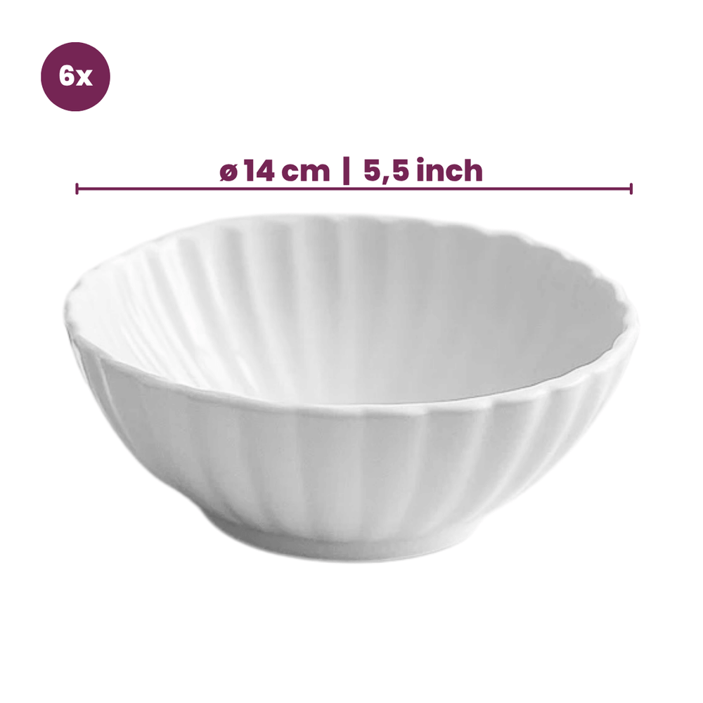 Cookinglife Tazones para sopa / Tazones Cardida Blanco roto ø 14 cm - 6 piezas
