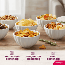 Cookinglife Tazones para sopa / Tazones Cardida Blanco roto ø 14 cm - 6 piezas