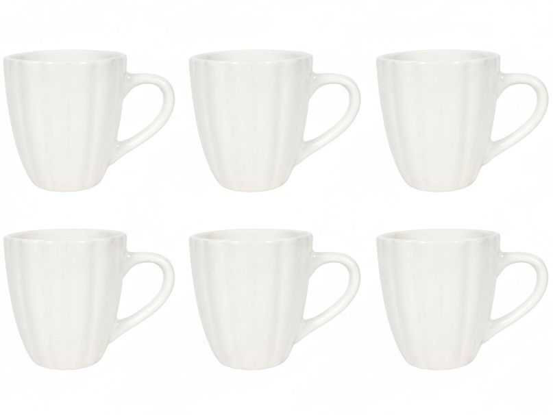 Cookinglife Tazas Cardida Blanco Roto 350 ml - 6 unidades