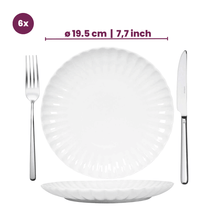 Cookinglife Platos para desayuno / Platos para postre Cardida Blanco roto ø 19.5 cm - 6 piezas