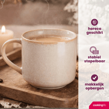 Tazas de Café Serene Arena 330 ml Cookinglife - Cerámica - 4 piezas