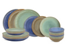 Juego de vajilla Cookinglife Aqua Maris 18 piezas / 6 personas - 6 platos de cena, 6 platos de desayuno y 6 cuencos