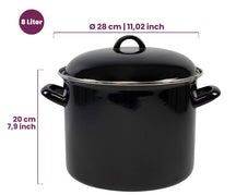 Olla para sopa Cookinglife - Esmalte - Negra - ø 24 cm / 8 litros - capa antiadherente esmaltada