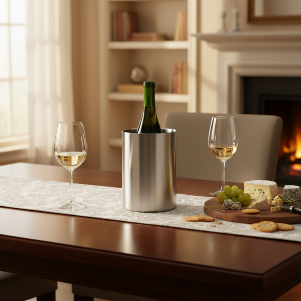 Enfriador de vino Cookinglife acero inoxidable cepillado ø 12 x 18 cm