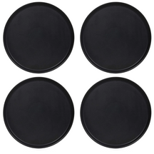 Cookinglife Platos para pizza de cerámica negro Ø 30 cm - Set de 4 Apto para lavavajillas