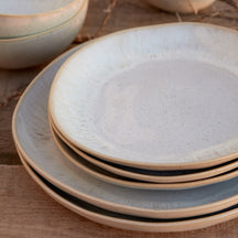 Costa Nova Juego de vajilla Casafina Eivissa Sand Beige 12 piezas / 4 personas - 4 platos llanos, 4 platos de postre & 4 cuencos