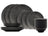 Cosy & Trendy Juego de vajilla Candy Black 18 piezas / 6 personas - 6 platos llanos, 6 platos para desayuno y 6 cuencos